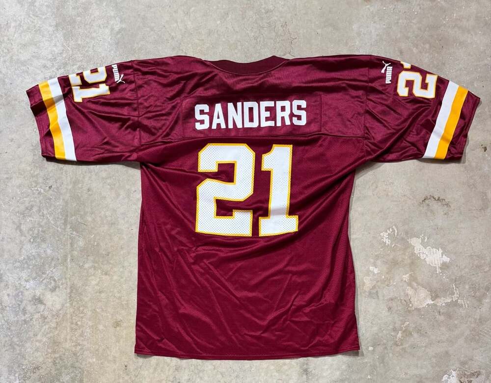 Puma Washington Deion Sanders 21 Football Jersey Burgundy Vintage
